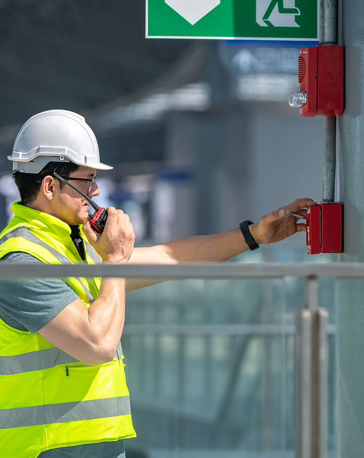 Integrated fire system testing